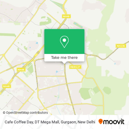Cafe Coffee Day, DT Mega Mall, Gurgaon map