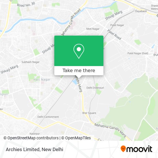 How to get to Archies Limited in Delhi by Bus, Metro or Train?