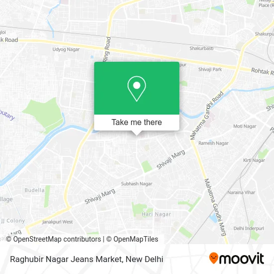 Raghubir Nagar Jeans Market map