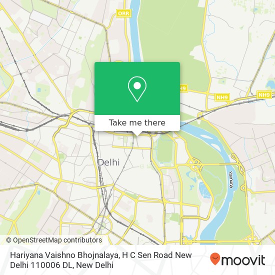 Hariyana Vaishno Bhojnalaya, H C Sen Road New Delhi 110006 DL map