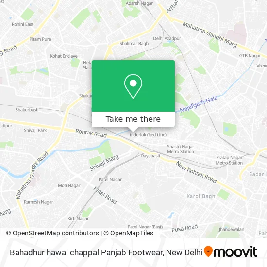Bahadhur hawai chappal Panjab Footwear map