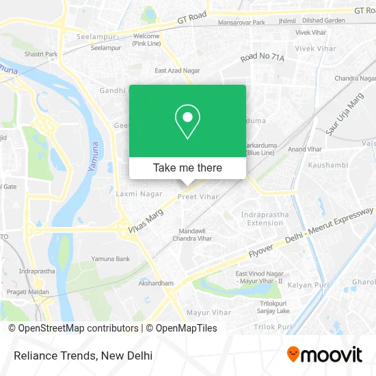 Reliance Trends map