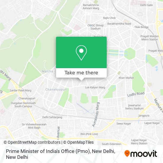 Prime Minister of India's Office (Pmo), New Delhi map