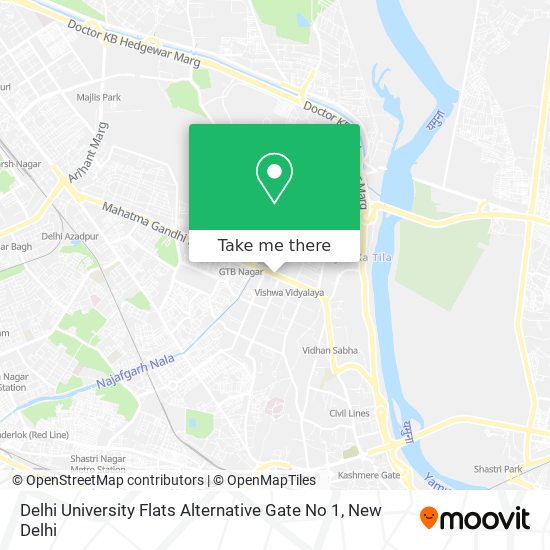 Delhi University Flats Alternative Gate No 1 map