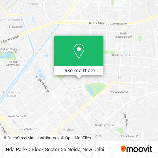 Nda Park-D Block Sector 55 Noida map