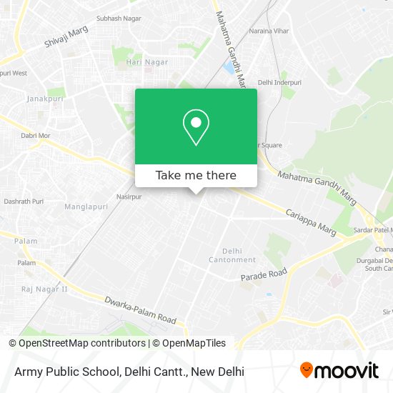 Army Public School, Delhi Cantt. map