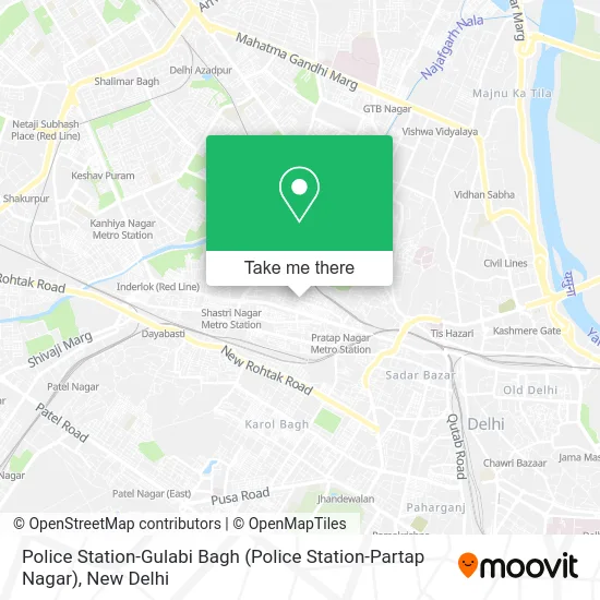 Police Station-Gulabi Bagh (Police Station-Partap Nagar) map