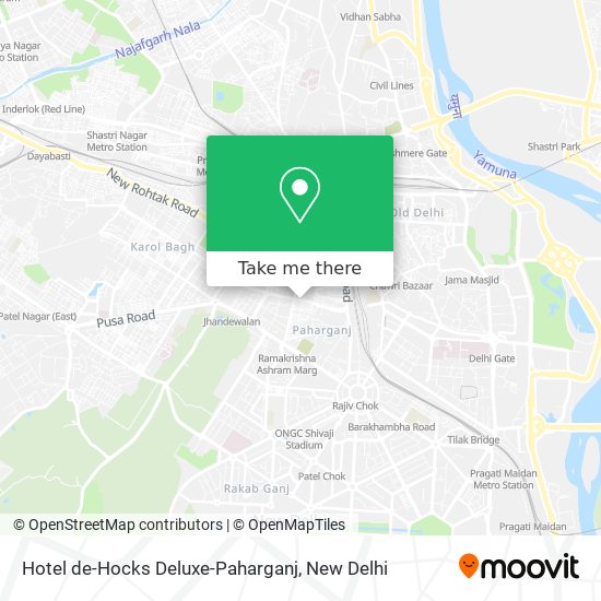 Hotel de-Hocks Deluxe-Paharganj map