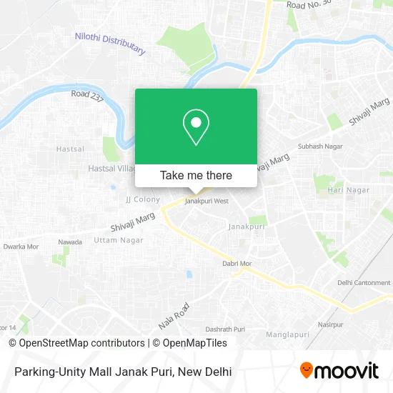 Parking-Unity Mall Janak Puri map