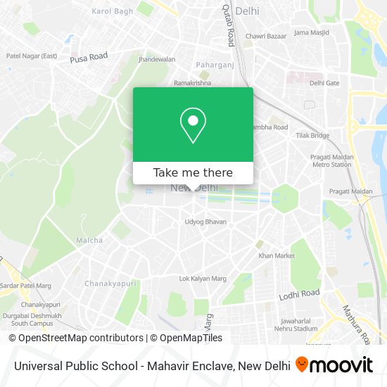 Universal Public School - Mahavir Enclave map