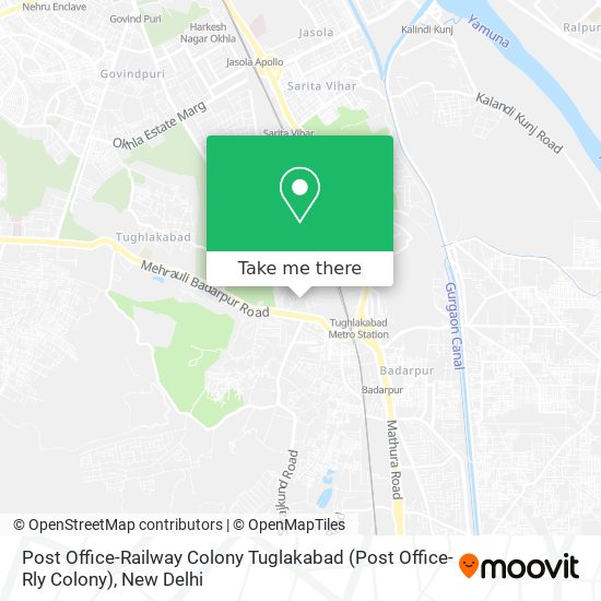 Post Office-Railway Colony Tuglakabad (Post Office-Rly Colony) map