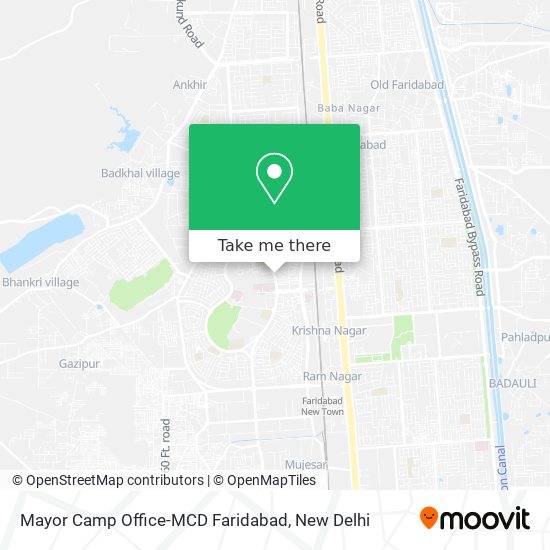 Mayor Camp Office-MCD Faridabad map