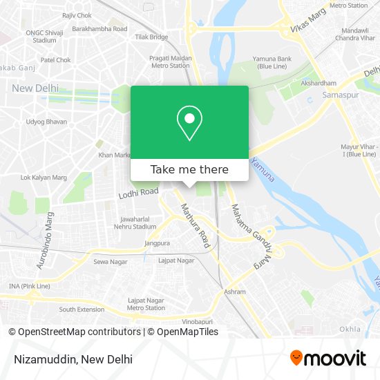 Nizamuddin map