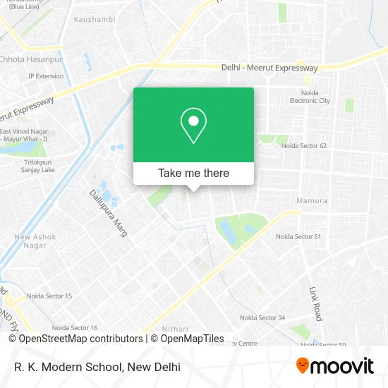 R. K. Modern School map