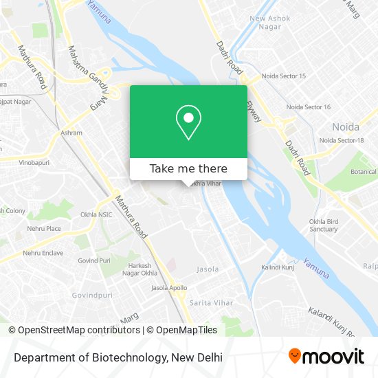 Department of Biotechnology map