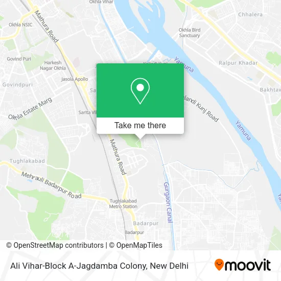 Ali Vihar-Block A-Jagdamba Colony map