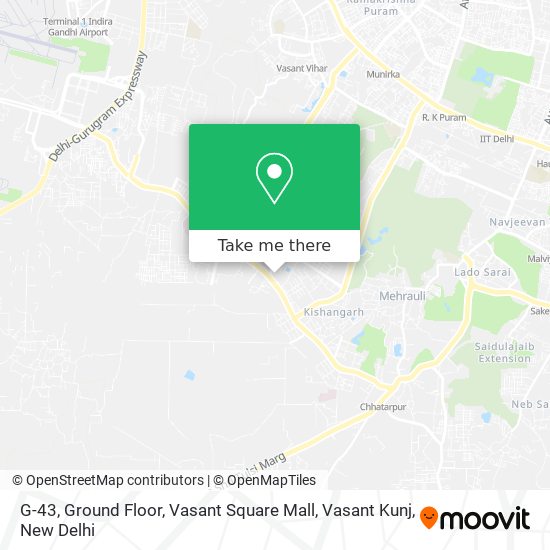 G-43, Ground Floor, Vasant Square Mall, Vasant Kunj map
