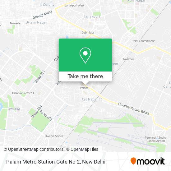 Palam Metro Station-Gate No 2 map