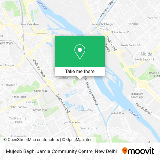 Mujeeb Bagh, Jamia Community Centre map
