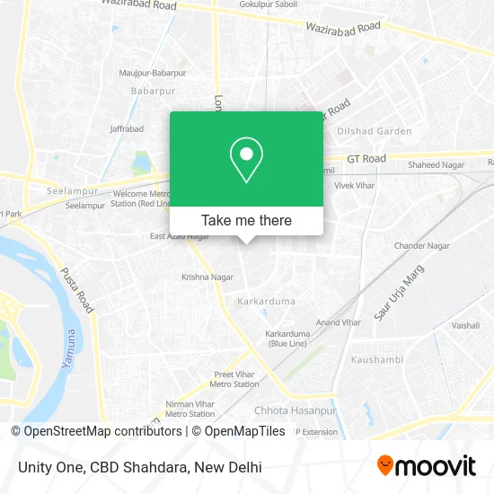Unity One, CBD Shahdara map