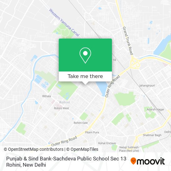 Punjab & Sind Bank-Sachdeva Public School Sec 13 Rohini map