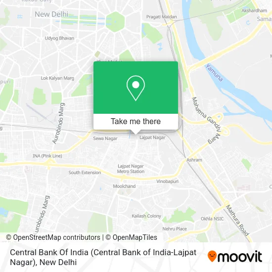 Central Bank Of India (Central Bank of India-Lajpat Nagar) map