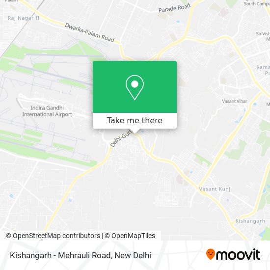 Kishangarh - Mehrauli Road map