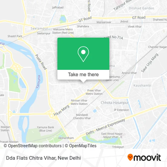 Dda Flats Chitra Vihar map