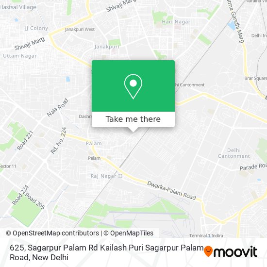 625, Sagarpur Palam Rd Kailash Puri Sagarpur Palam Road map