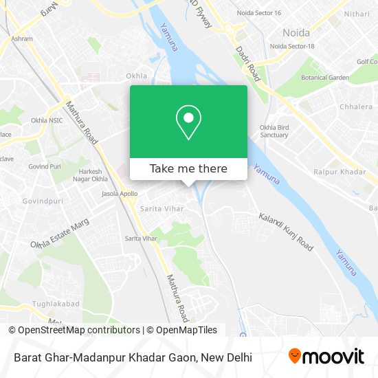 Barat Ghar-Madanpur Khadar Gaon map
