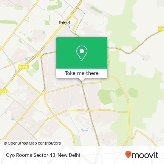 Oyo Rooms Sector 43 map