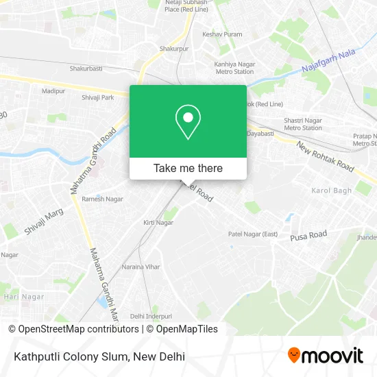 Kathputli Colony Slum map