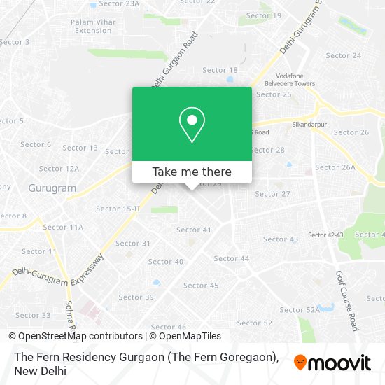 The Fern Residency Gurgaon (The Fern Goregaon) map