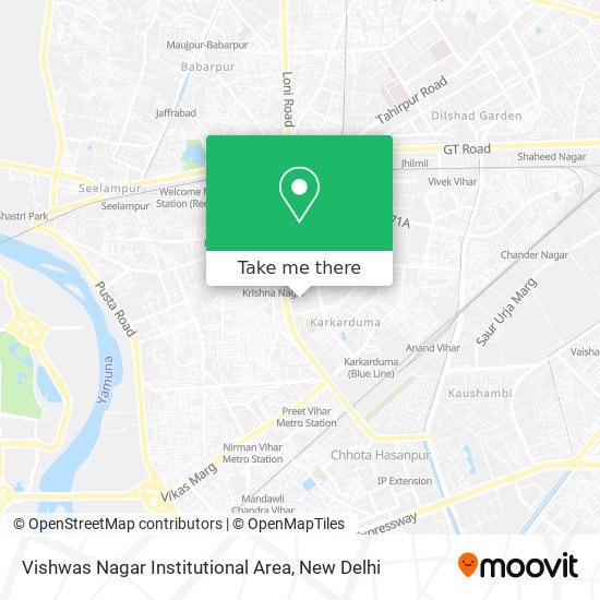 Vishwas Nagar Institutional Area map