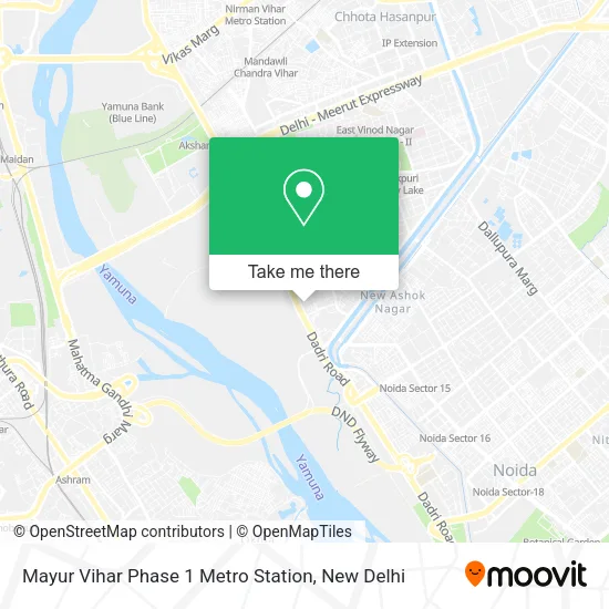 Mayur Vihar Phase 1 Metro Station map