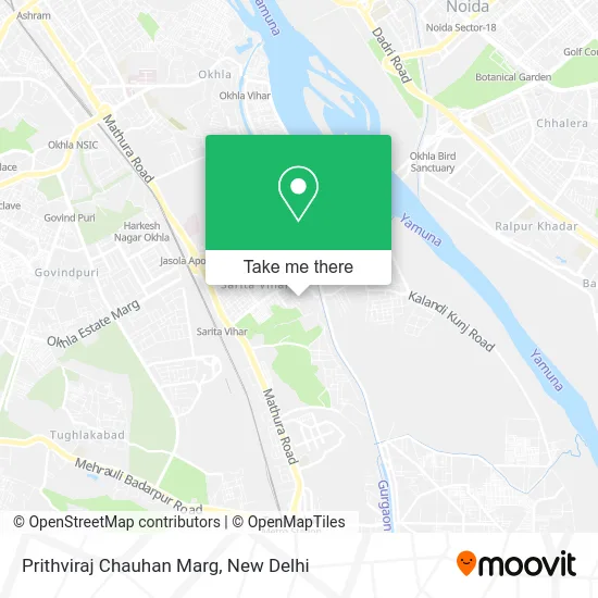 Prithviraj Chauhan Marg map