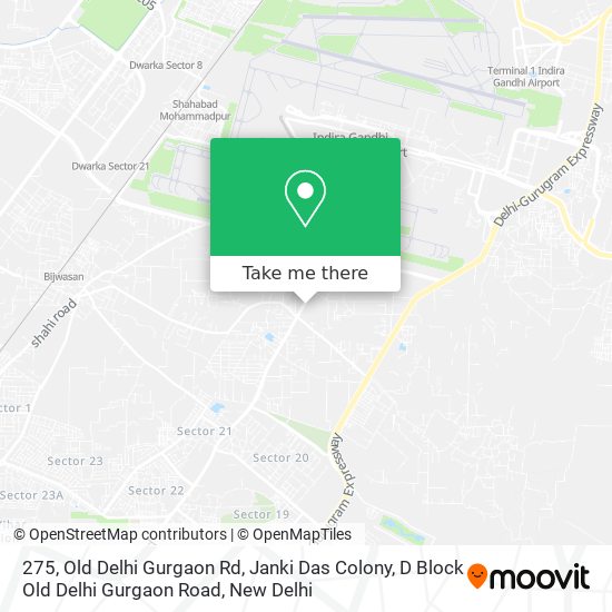 275, Old Delhi Gurgaon Rd, Janki Das Colony, D Block Old Delhi Gurgaon Road map