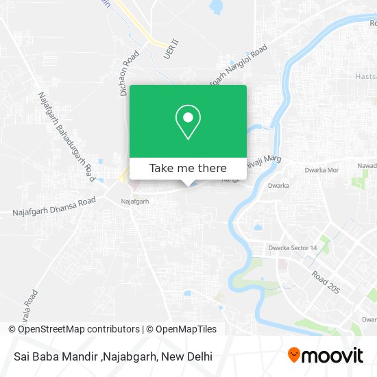 Sai Baba Mandir ,Najabgarh map