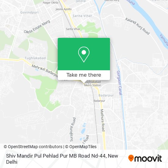 Shiv Mandir Pul Pehlad Pur MB Road Nd-44 map