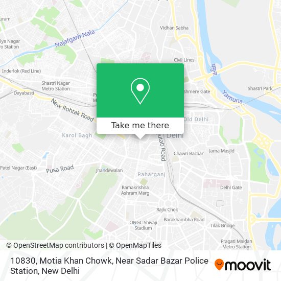 10830, Motia Khan Chowk, Near Sadar Bazar Police Station map