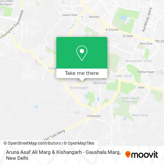 Aruna Asaf Ali Marg & Kishangarh - Gaushala Marg map