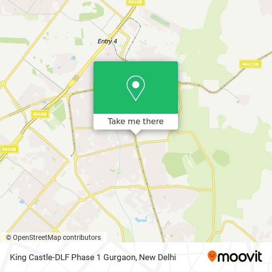 King Castle-DLF Phase 1 Gurgaon map