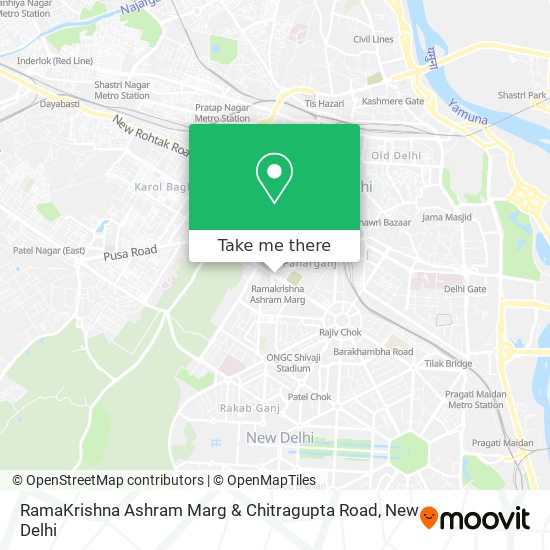 RamaKrishna Ashram Marg & Chitragupta Road map