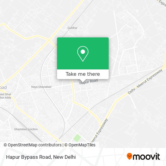 Hapur Bypass Road map