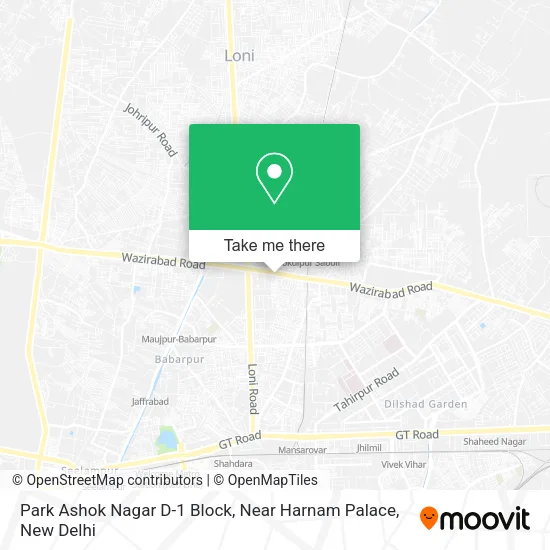 Park Ashok Nagar D-1 Block, Near Harnam Palace map