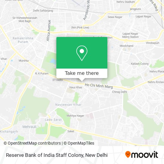 Reserve Bank of India Staff Colony map