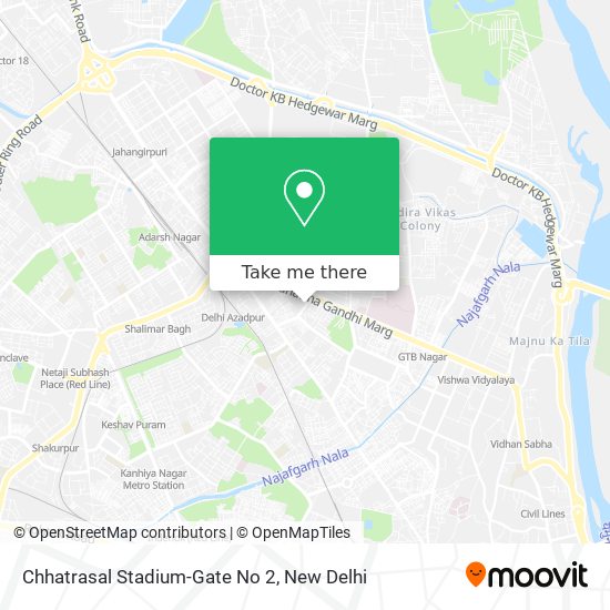 Chhatrasal Stadium-Gate No 2 map