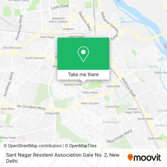 Sant Nagar Resident Association Gate No. 2 map