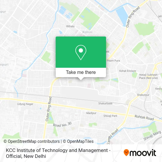 KCC Institute of Technology and Management - Official map