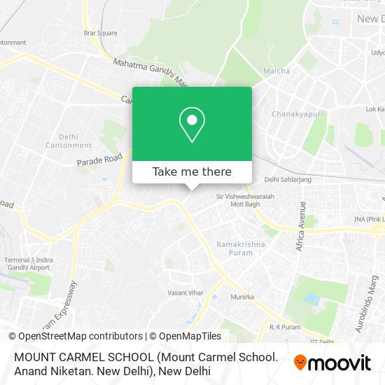 MOUNT CARMEL SCHOOL (Mount Carmel School. Anand Niketan. New Delhi) map